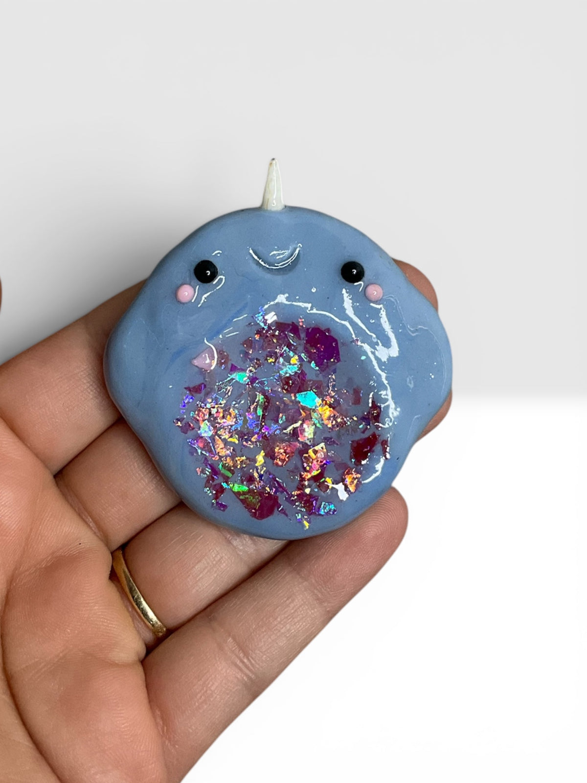 Bubbles the Narwhal - Worry stone ✨