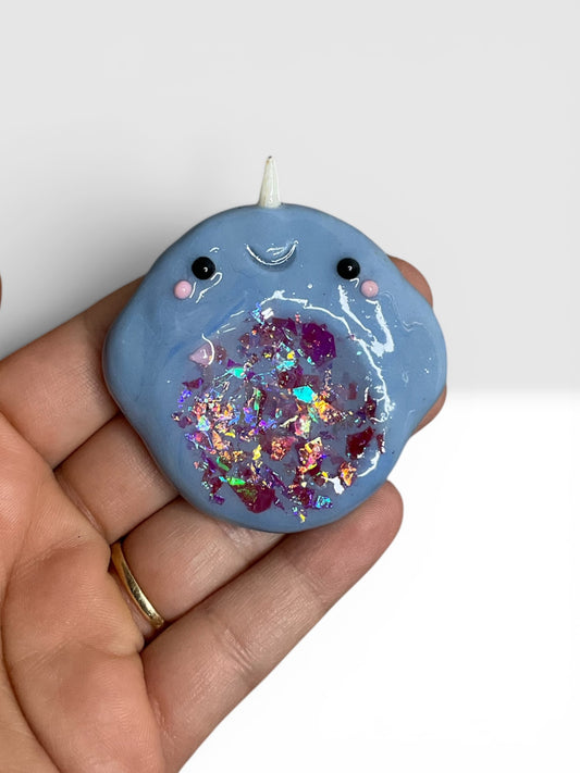 Bubbles the Narwhal - Worry stone ✨